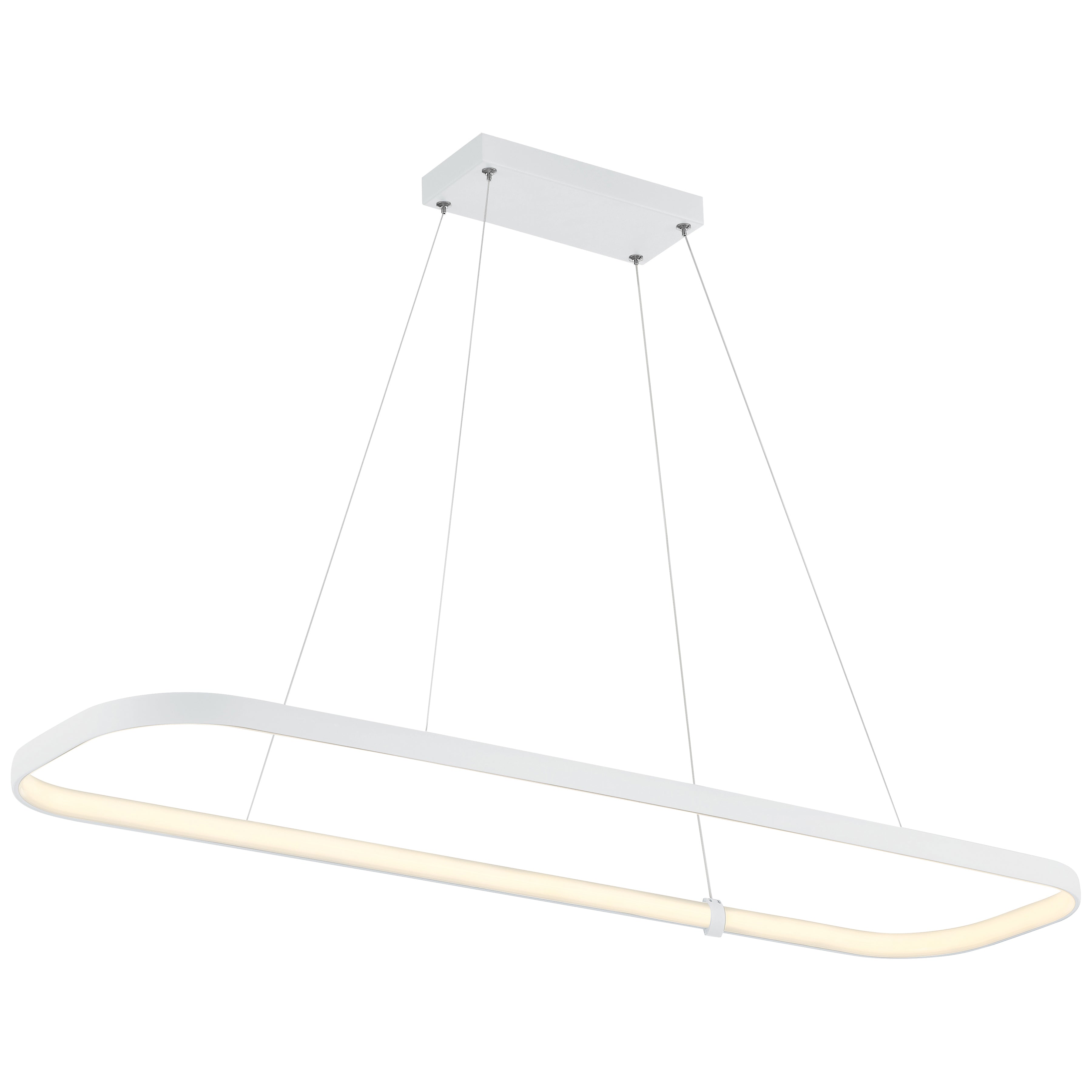 Ravello Dual Voltage LED Pendant, Matte White / 13"