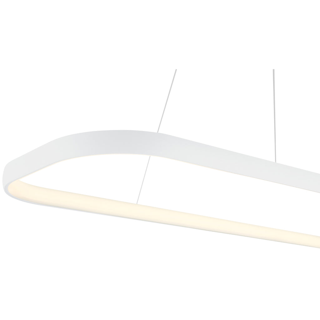 Ravello Dual Voltage LED Pendant, Matte White / 13"