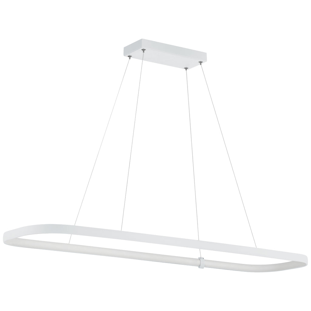 Ravello Dual Voltage LED Pendant, Matte White / 13"