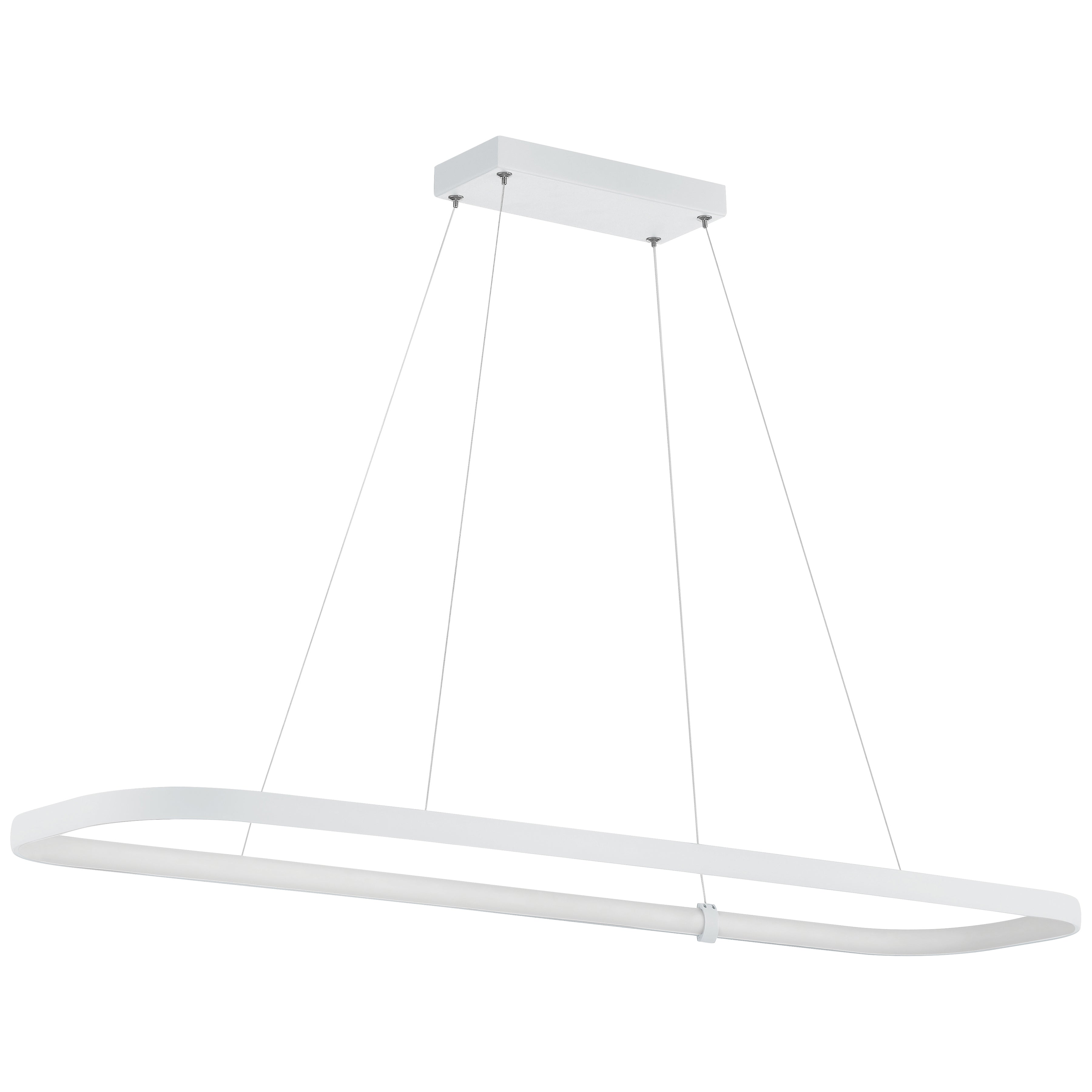 Ravello Dual Voltage LED Pendant, Matte White / 13"
