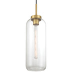 Elle 1 Light Pendant, Antique Brushed Brass