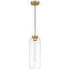 Elle 1 Light Pendant, Antique Brushed Brass