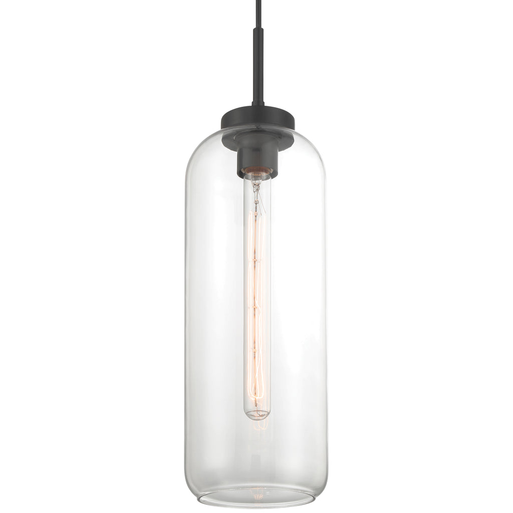 Elle 1 Light Pendant, Matte Black