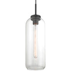 Elle 1 Light Pendant, Matte Black