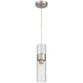 Nash 1 Light LED Pendant, Brushed Steel