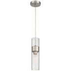 Nash 1 Light LED Pendant, Brushed Steel