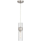 Nash 1 Light LED Pendant, Brushed Steel