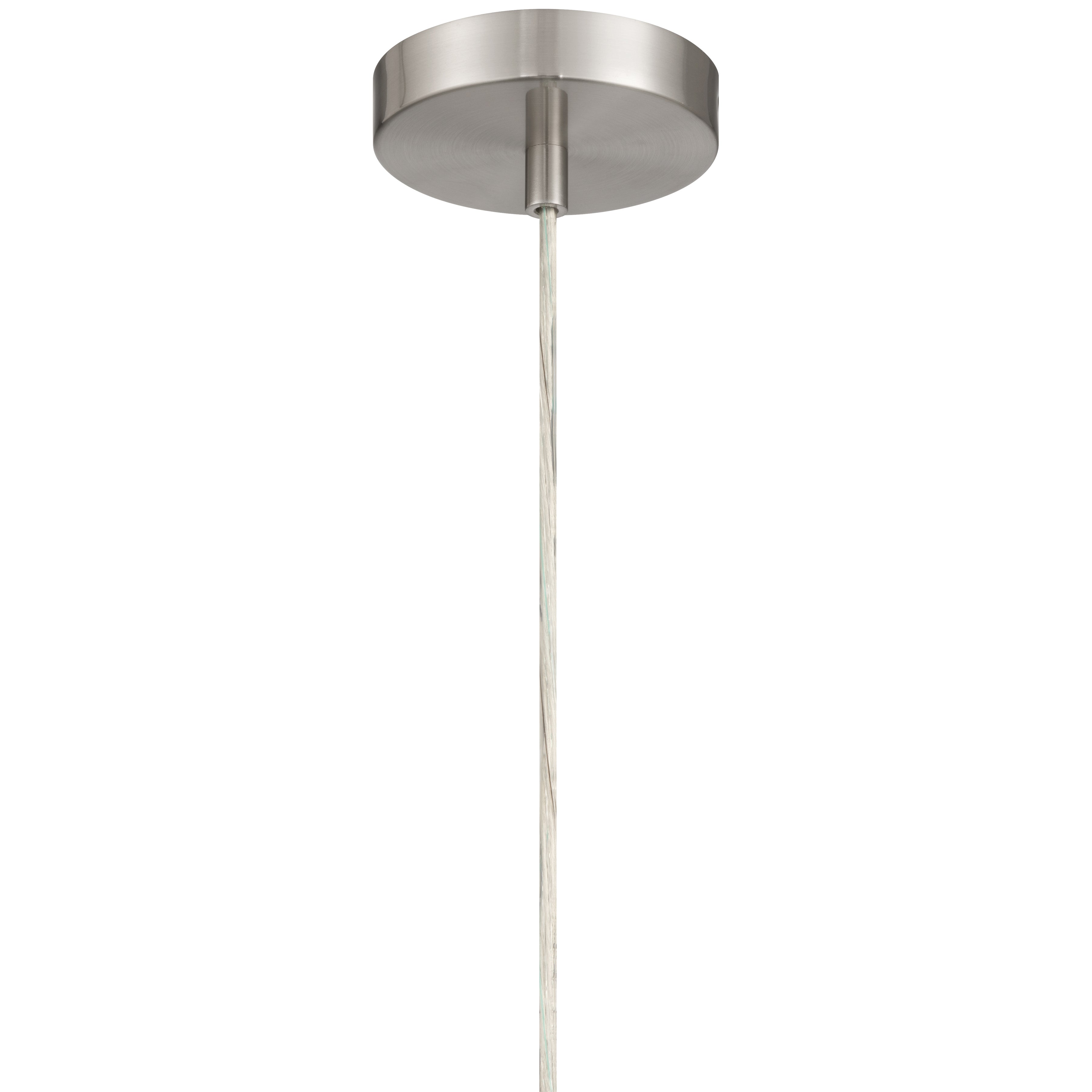 Nash 1 Light LED Pendant, Brushed Steel