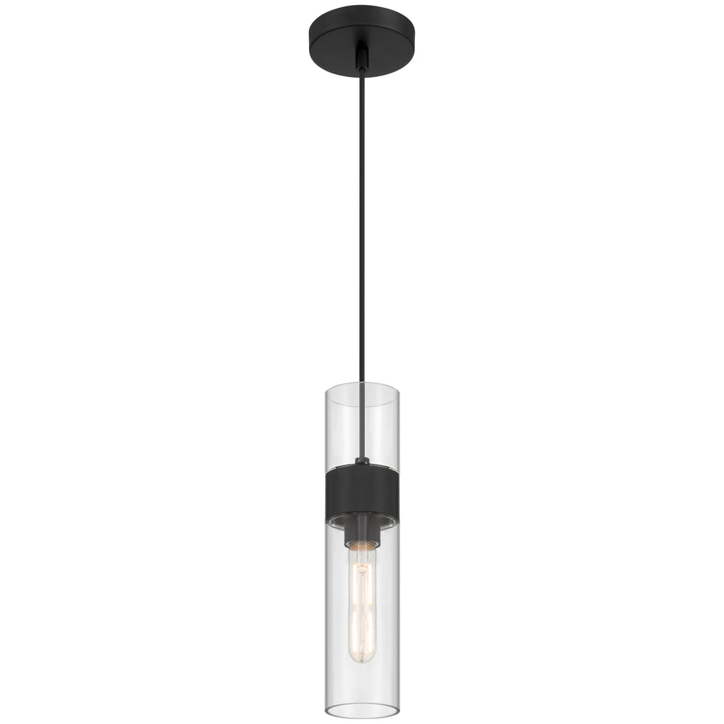 Nash 1 Light LED Pendant, Matte Black