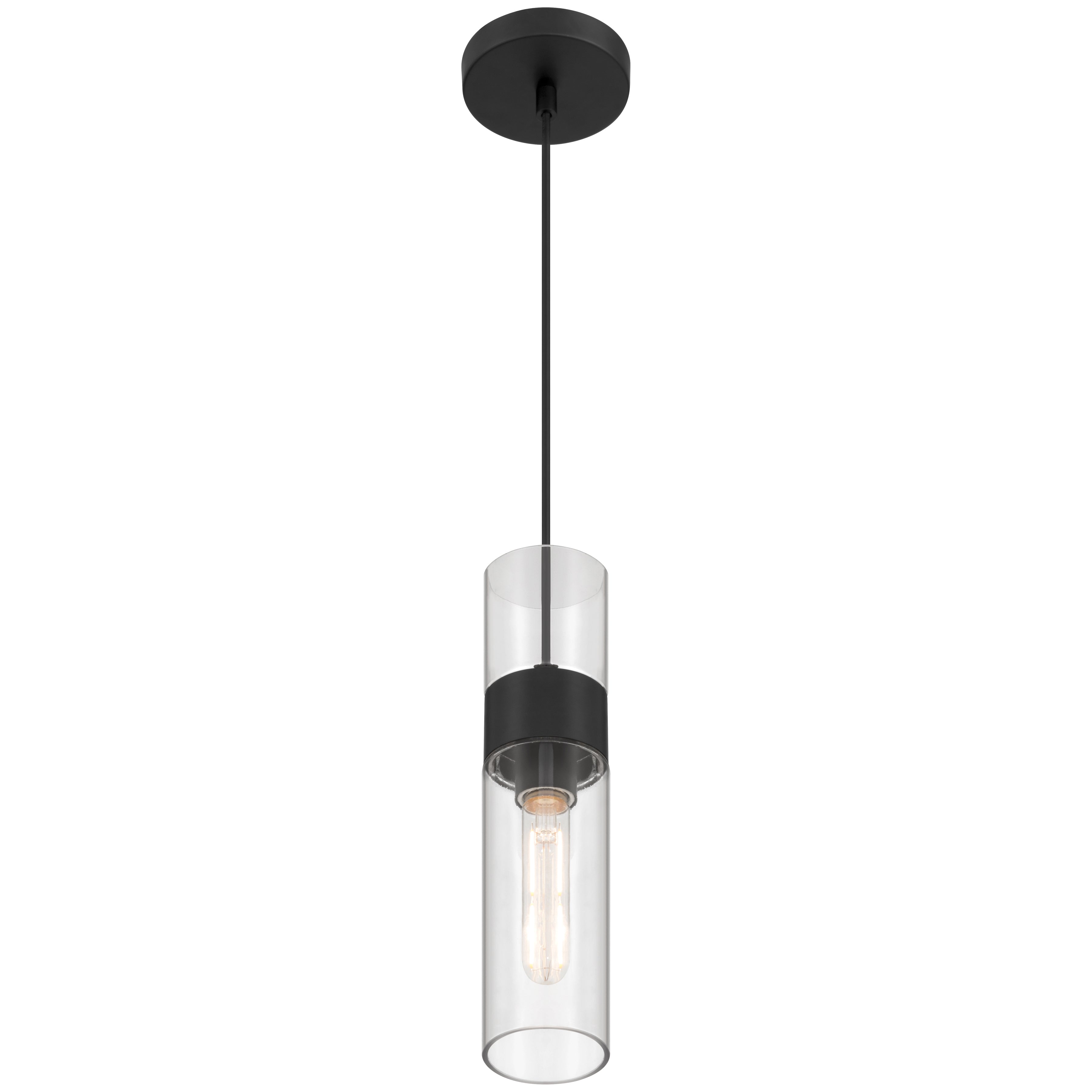 Nash 1 Light LED Pendant, Matte Black