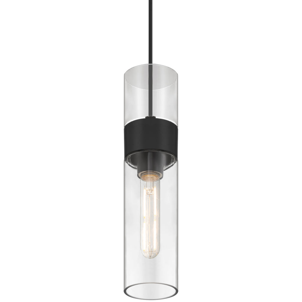 Nash 1 Light LED Pendant, Matte Black
