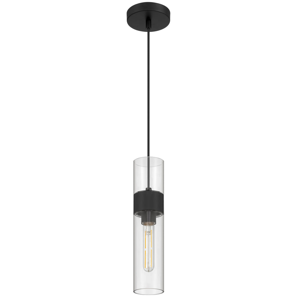 Nash 1 Light LED Pendant, Matte Black