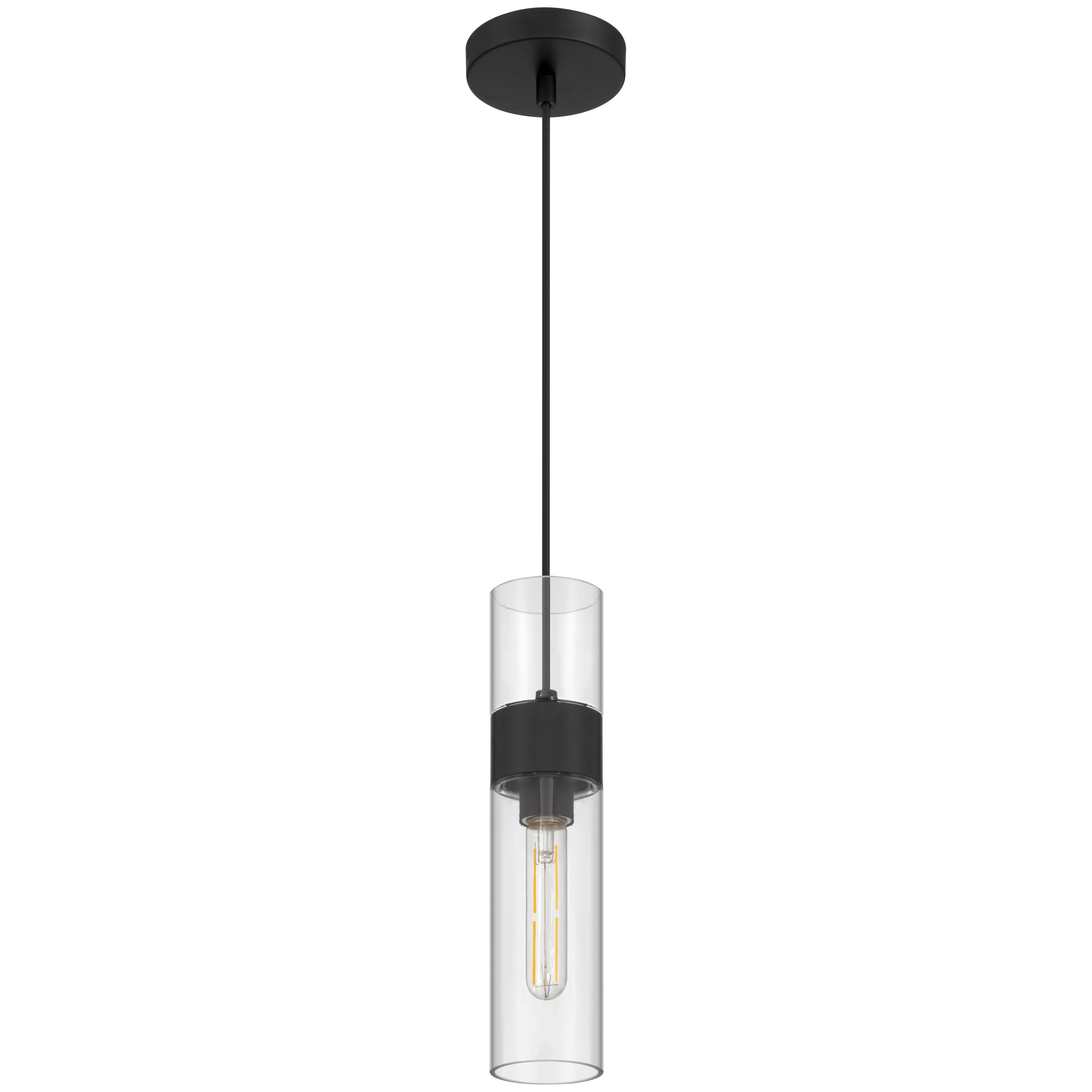 Nash 1 Light LED Pendant, Matte Black