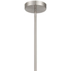 London 1 Light Pendant, Brushed Steel