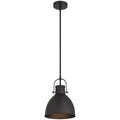 London 1 Light Pendant, Matte Black