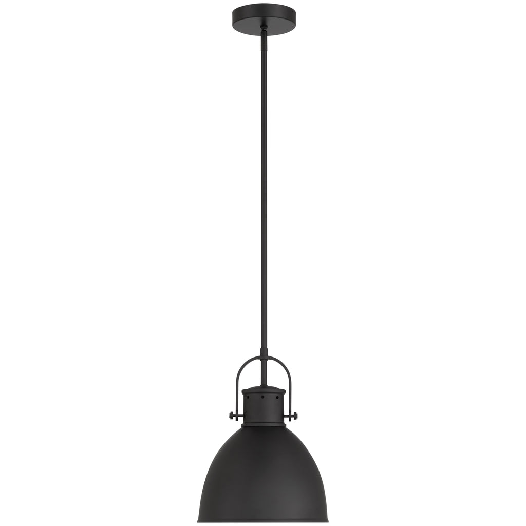 London 1 Light Pendant, Matte Black