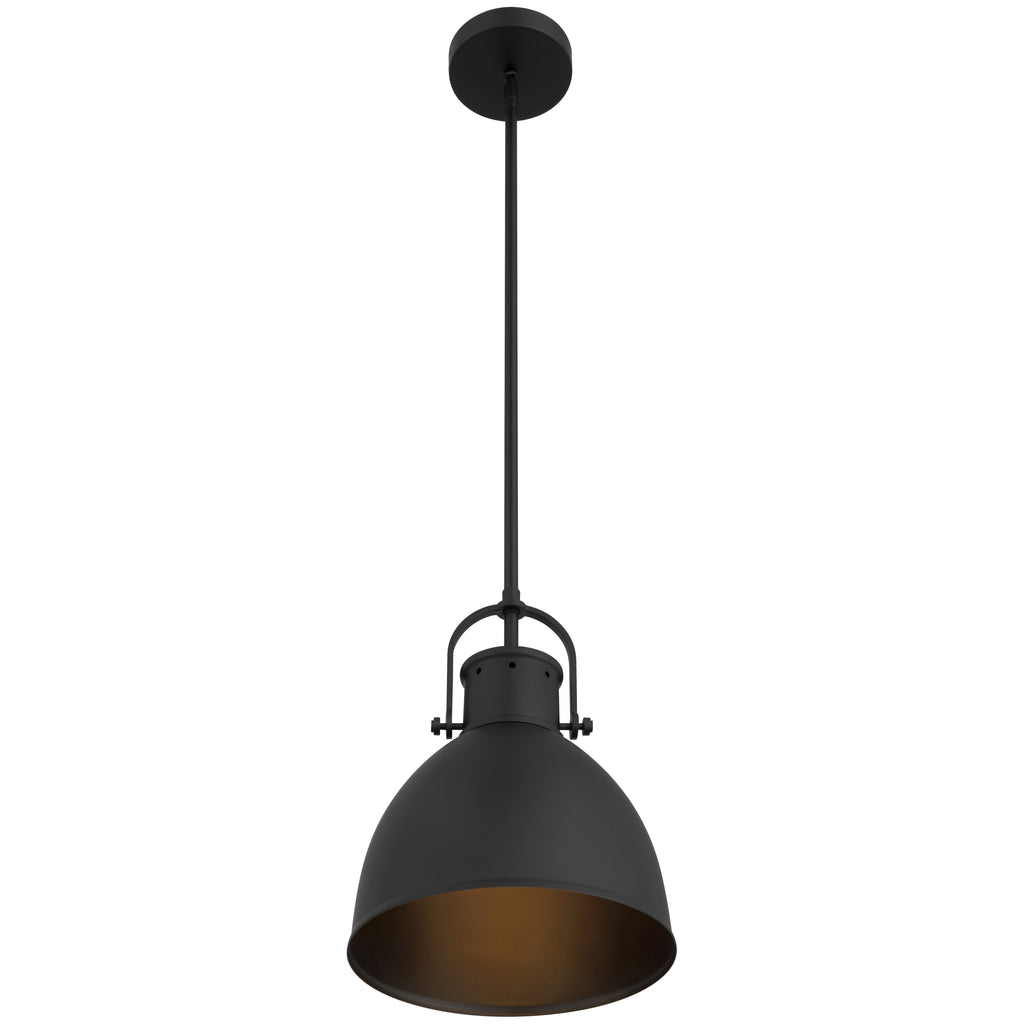 London 1 Light Pendant, Matte Black