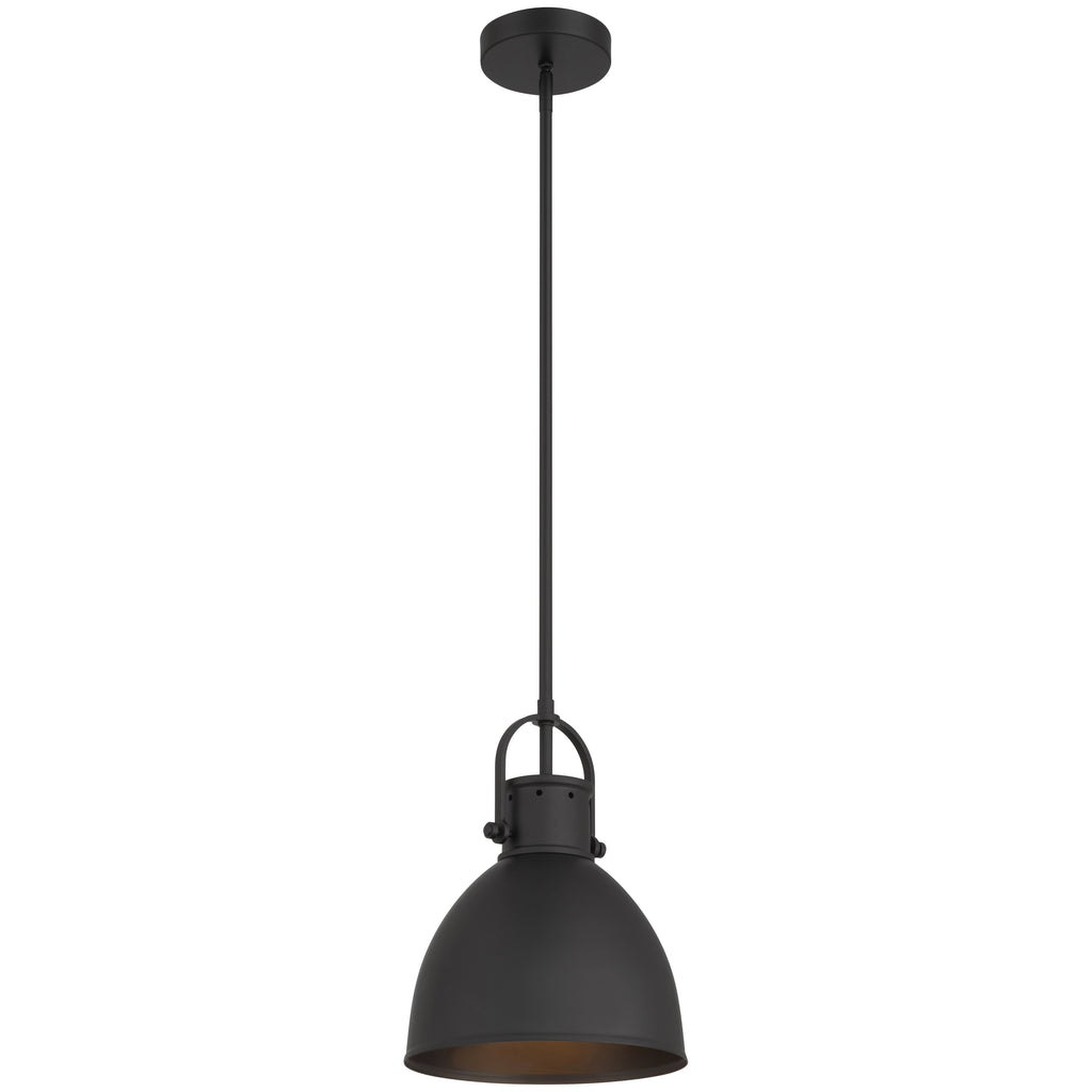 London 1 Light Pendant, Matte Black