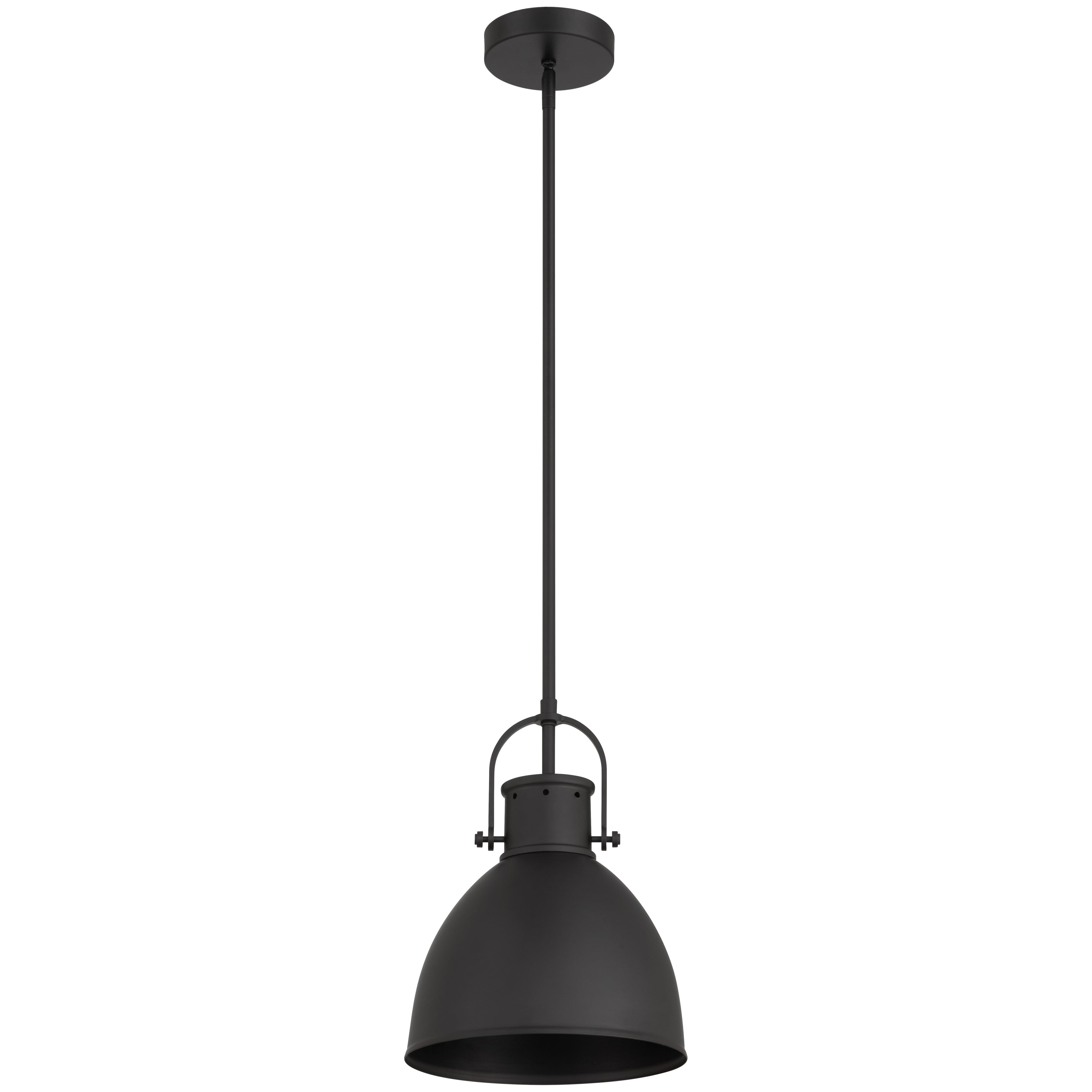 London 1 Light Pendant, Matte Black