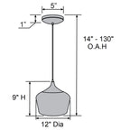 Access Lighting Blend Pendant, Chrome, image 7