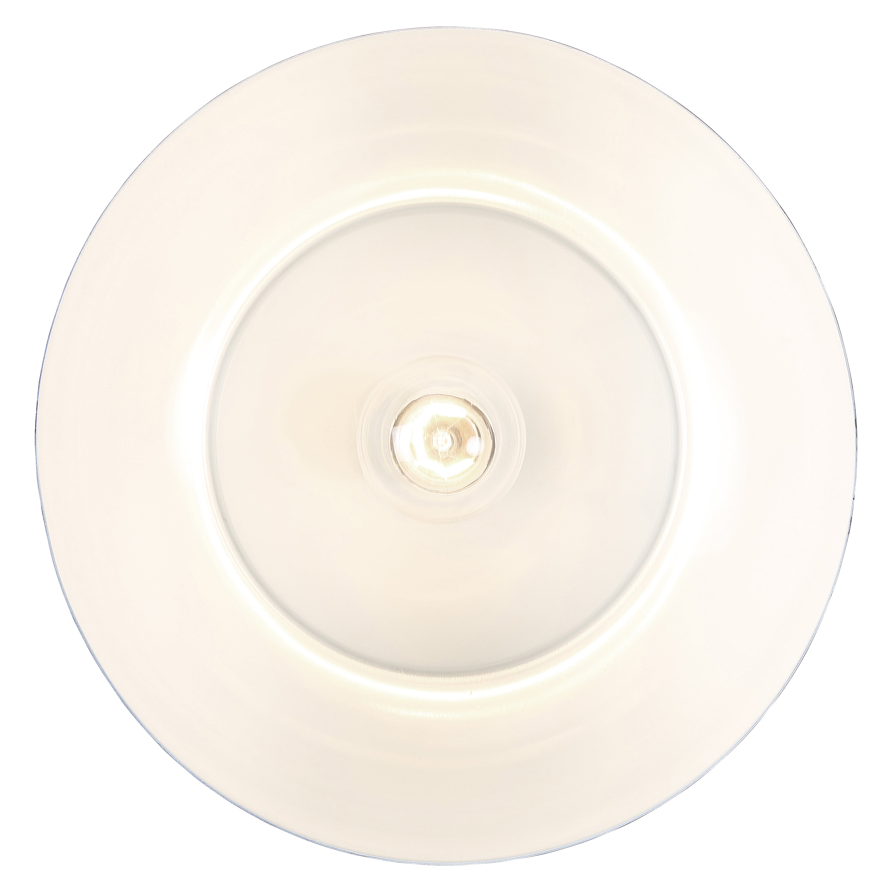 Overhead view of the Access Lighting Blend Pendant in black with wood grain, featuring a visible central bulb, set against a white background.