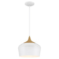 Blend Pendant, White with Wood Grain