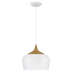 Blend Pendant, White with Wood Grain