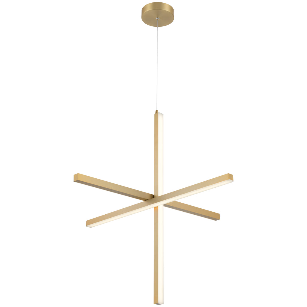 Vega LED Pendant, Brushed Gold