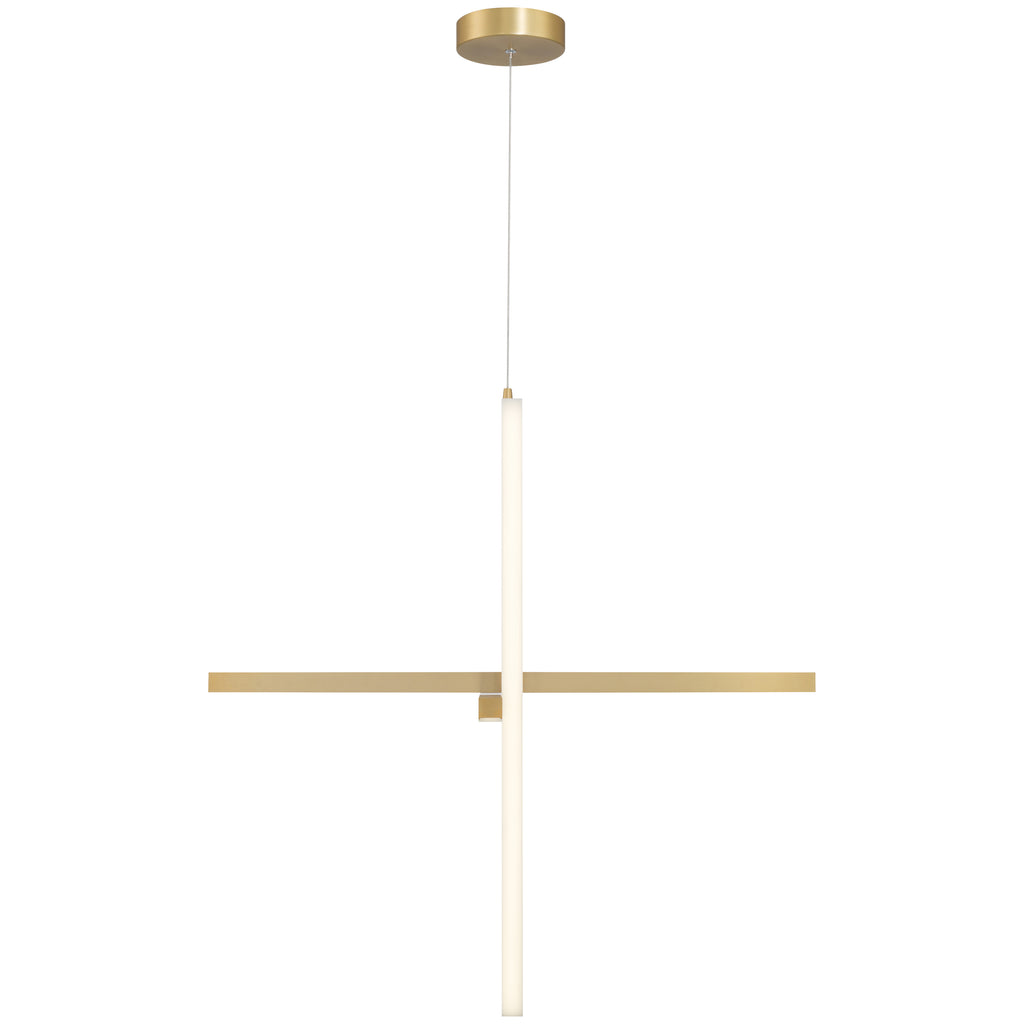 Vega LED Pendant, Brushed Gold