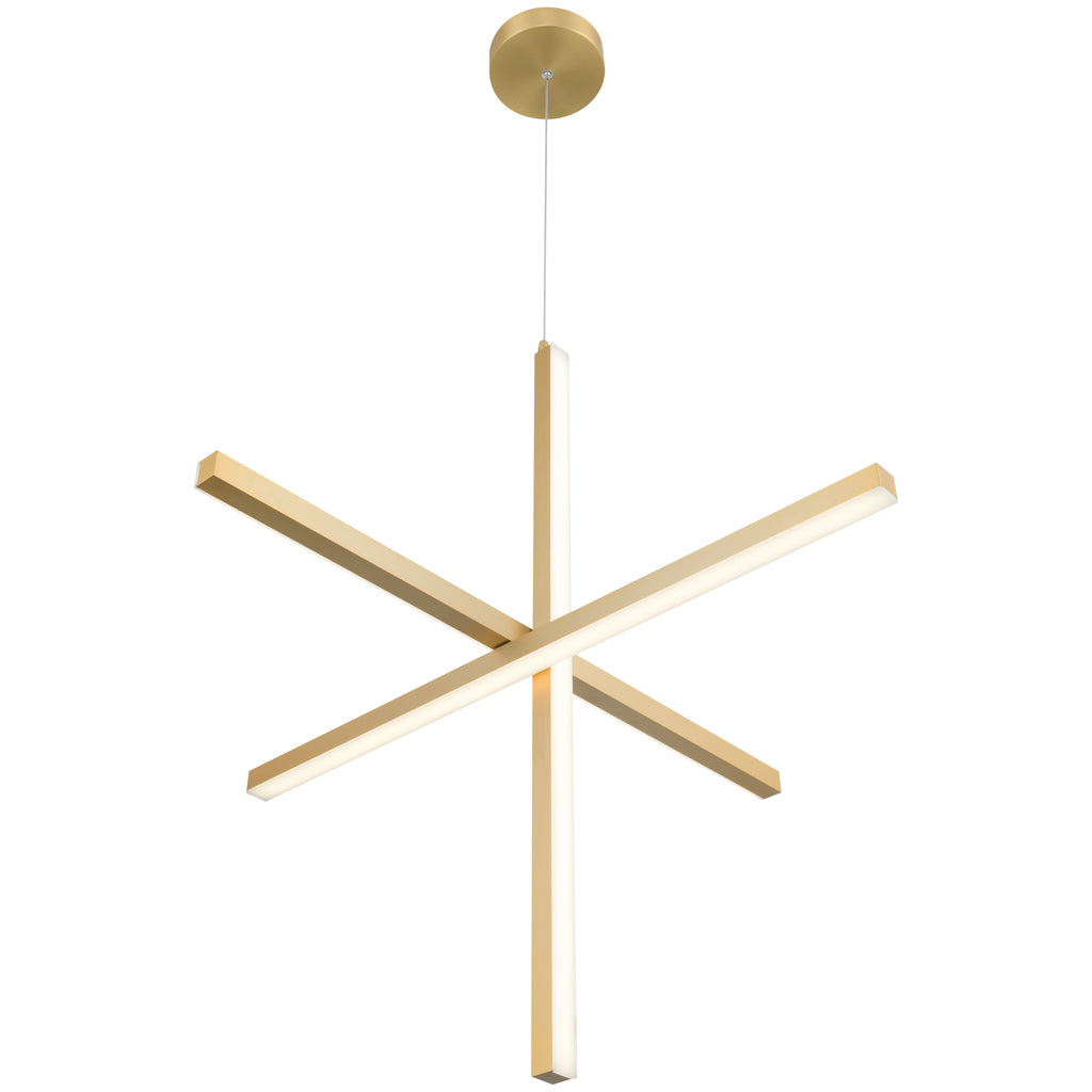 Vega LED Pendant, Brushed Gold