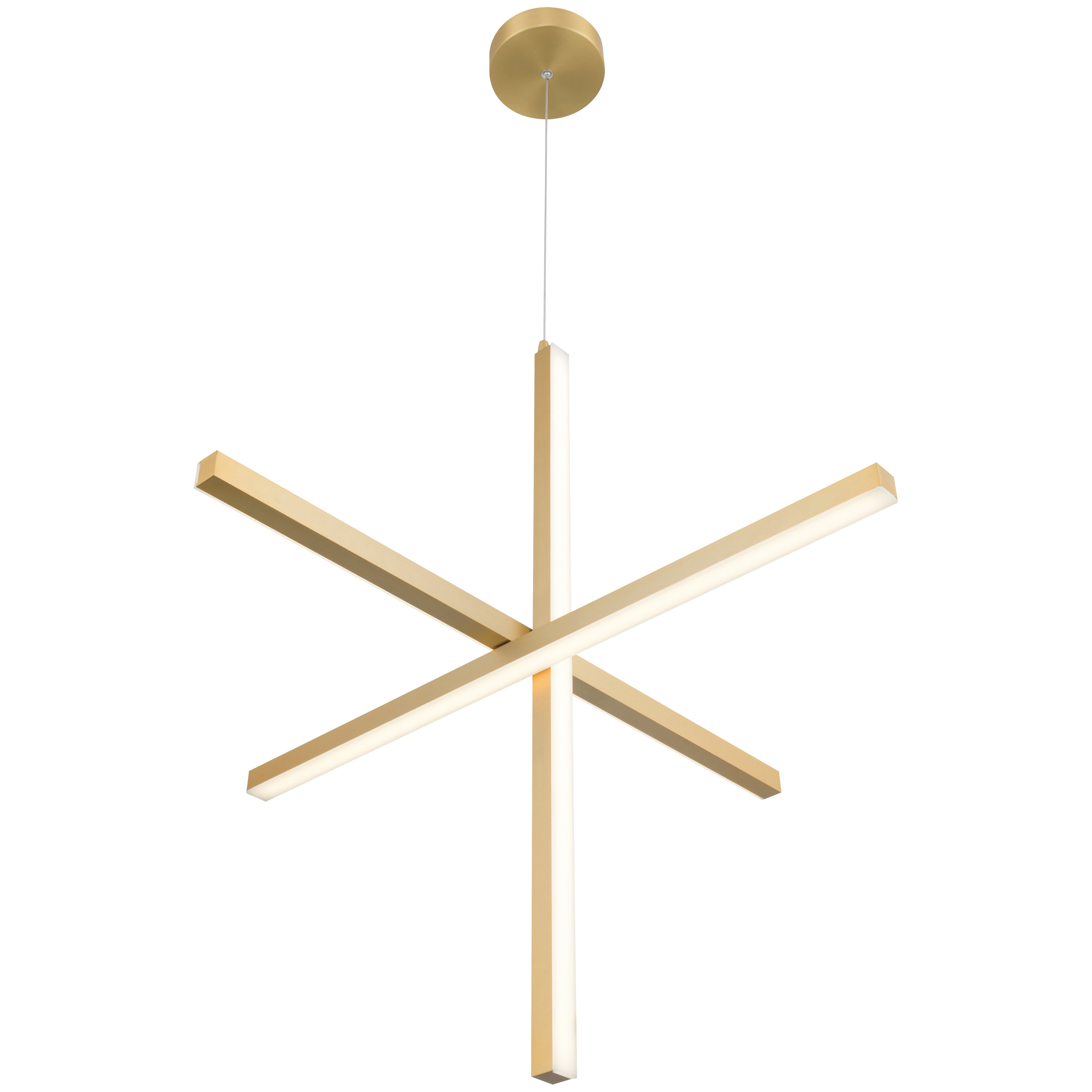 Vega LED Pendant, Brushed Gold