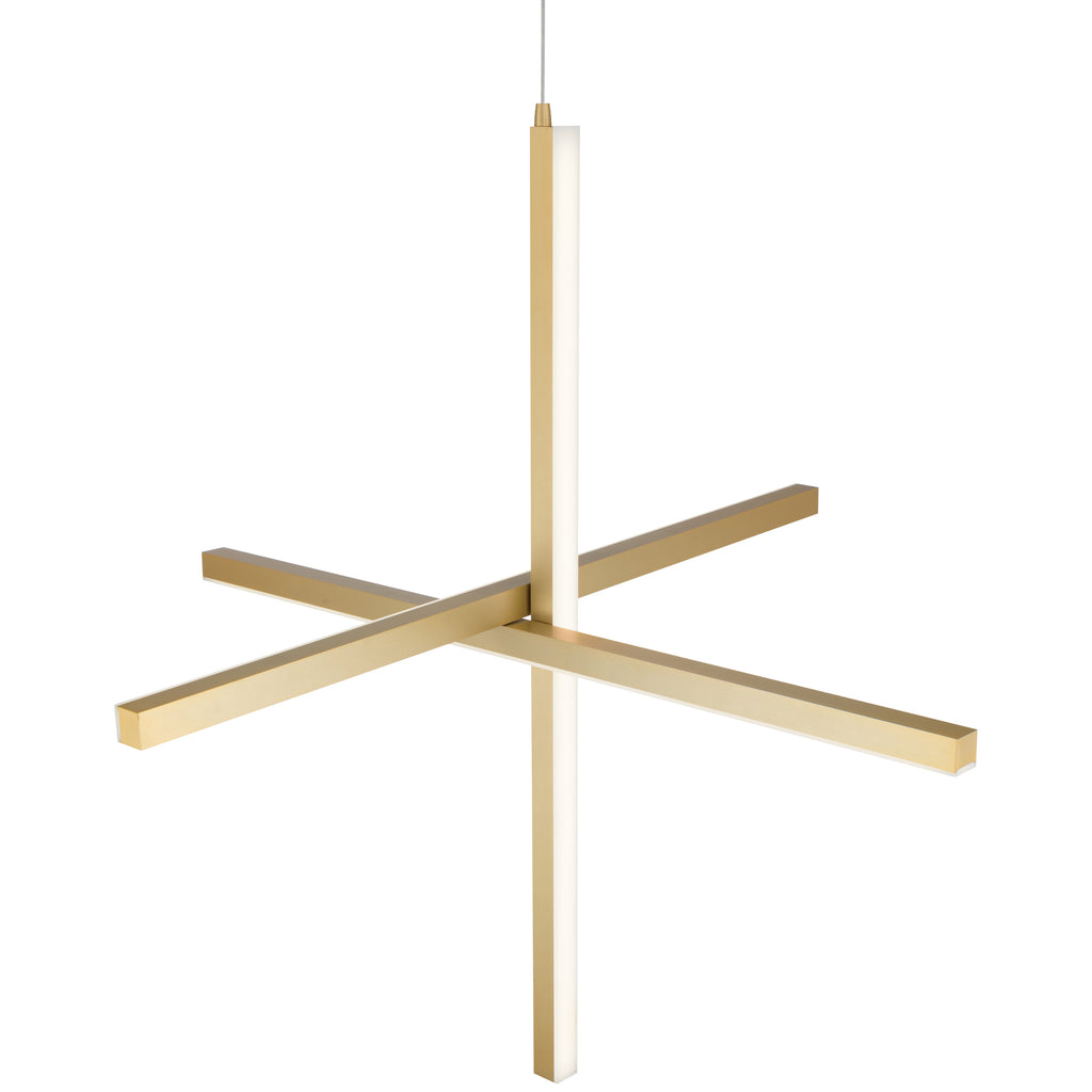 Vega LED Pendant, Brushed Gold