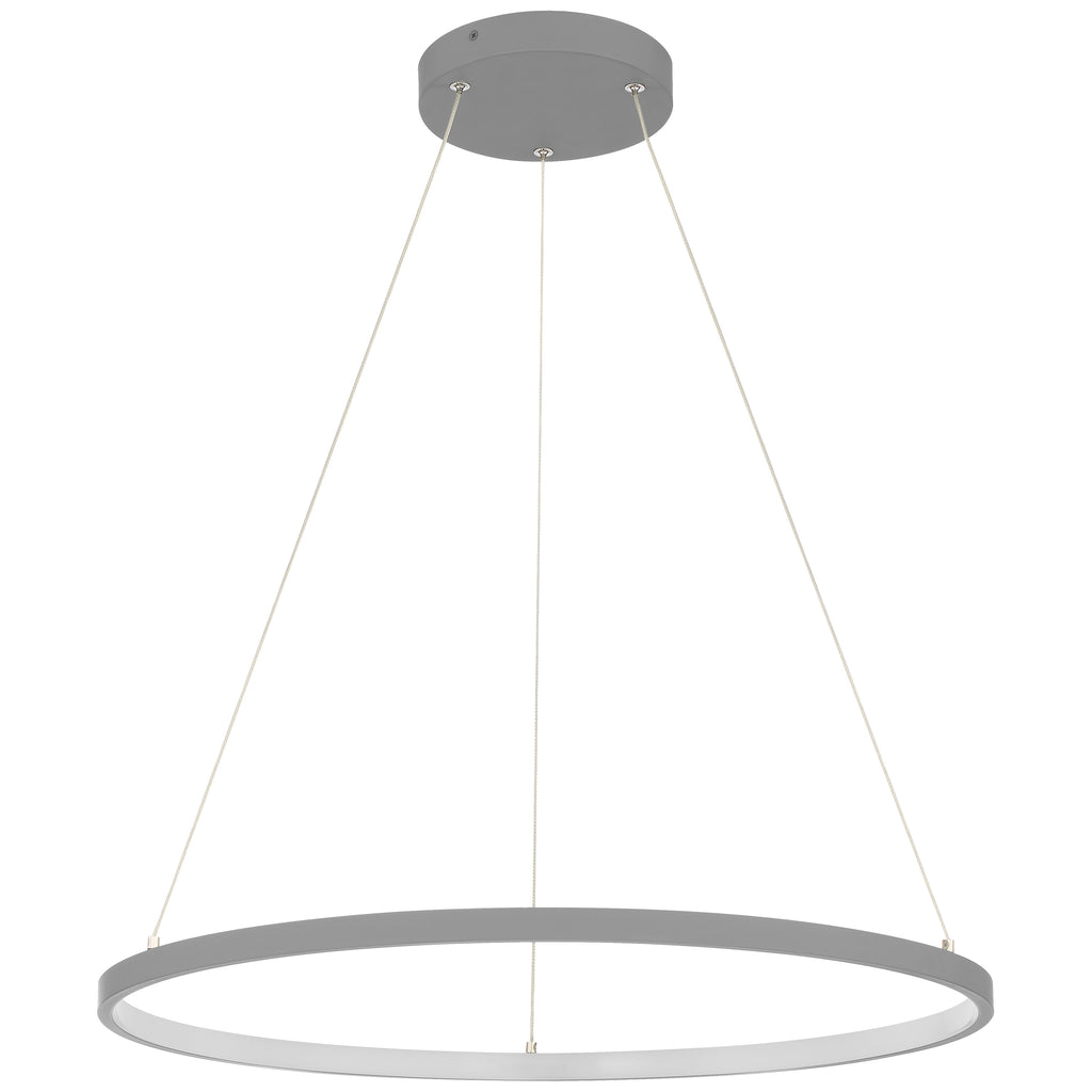 Anello Dual Voltage LED Pendant, Gray / 15.75"