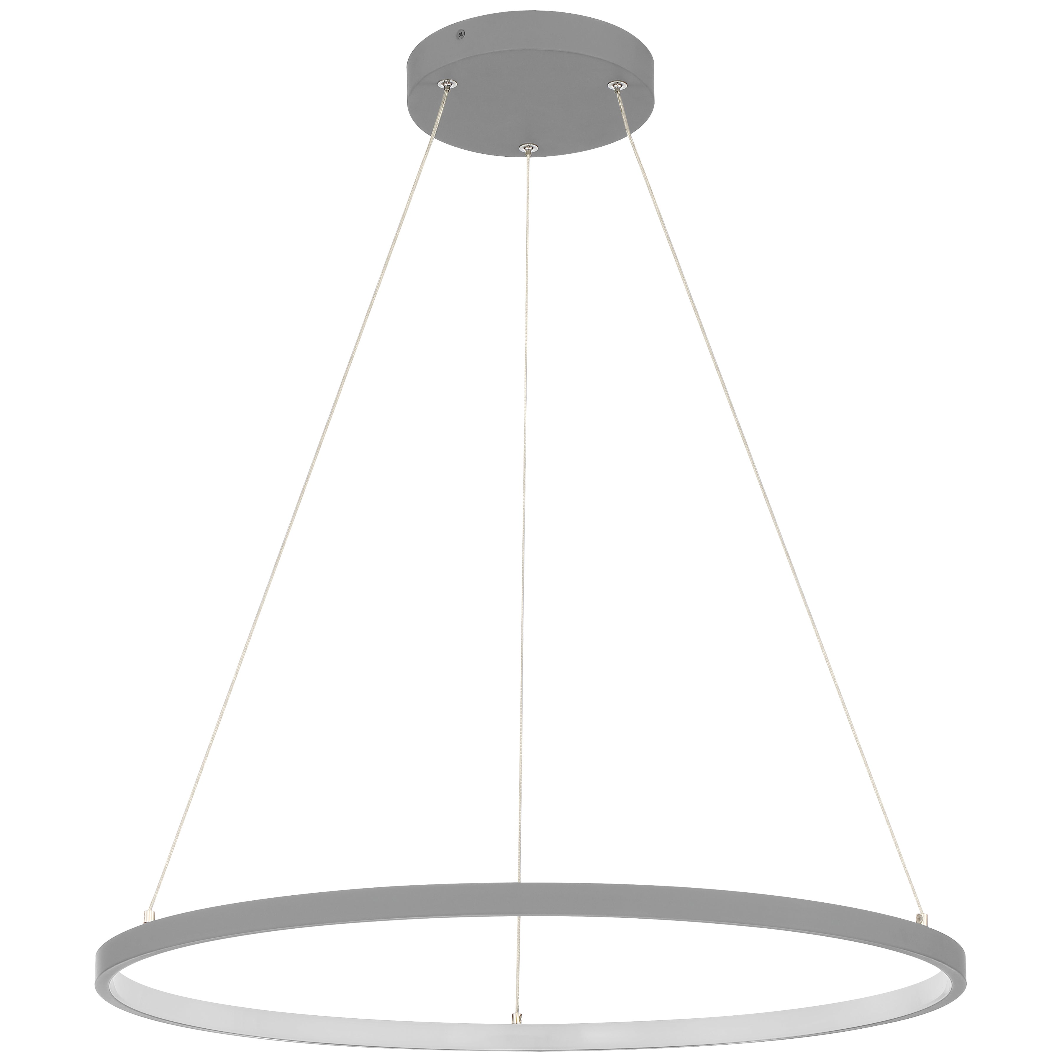 Anello Dual Voltage LED Pendant, Gray / 15.75"