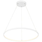 Anello Dual Voltage LED Pendant, Matte White / 15.75"