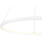 Anello Dual Voltage LED Pendant, Matte White / 15.75"
