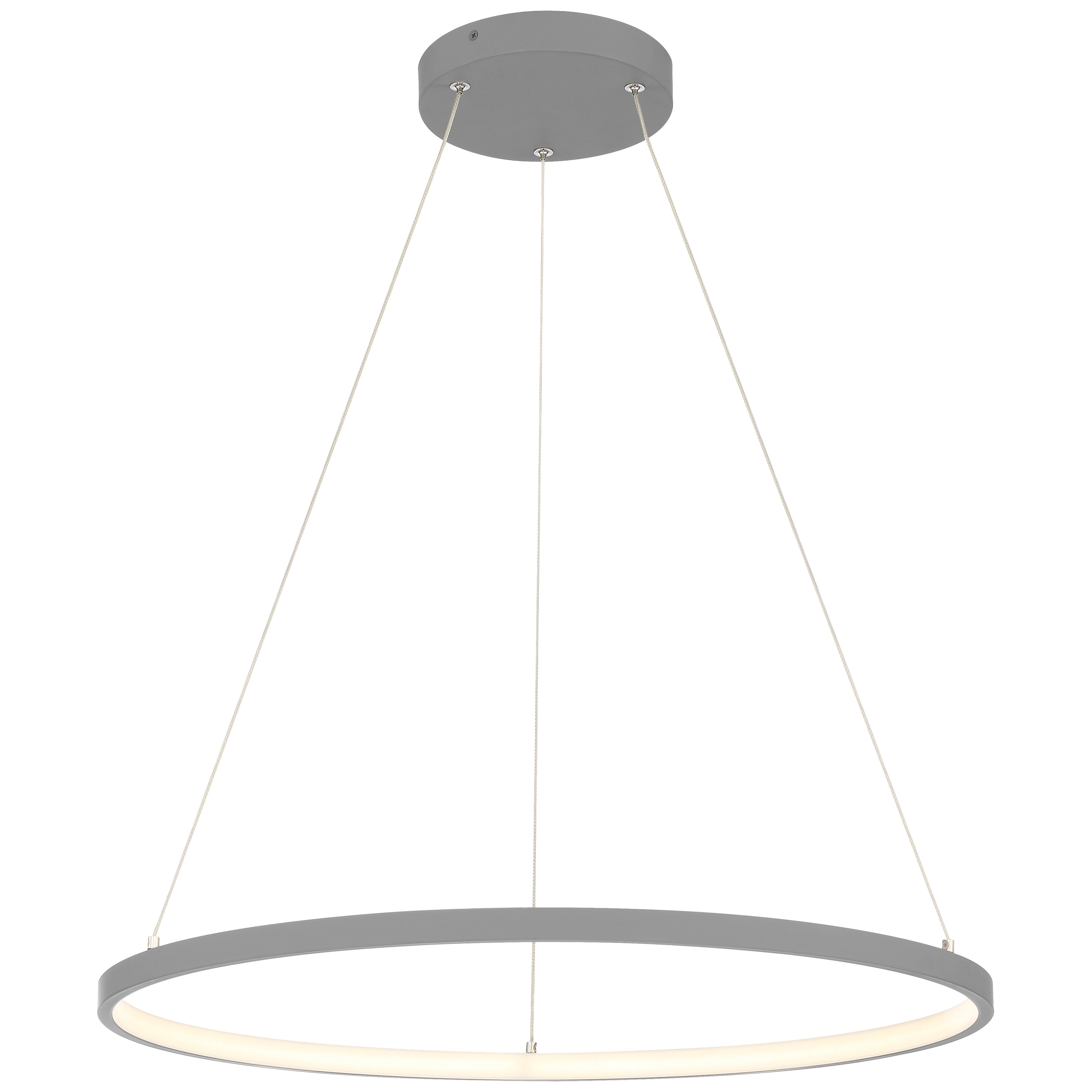 Anello Dual Voltage LED Pendant, Gray / 23.5"
