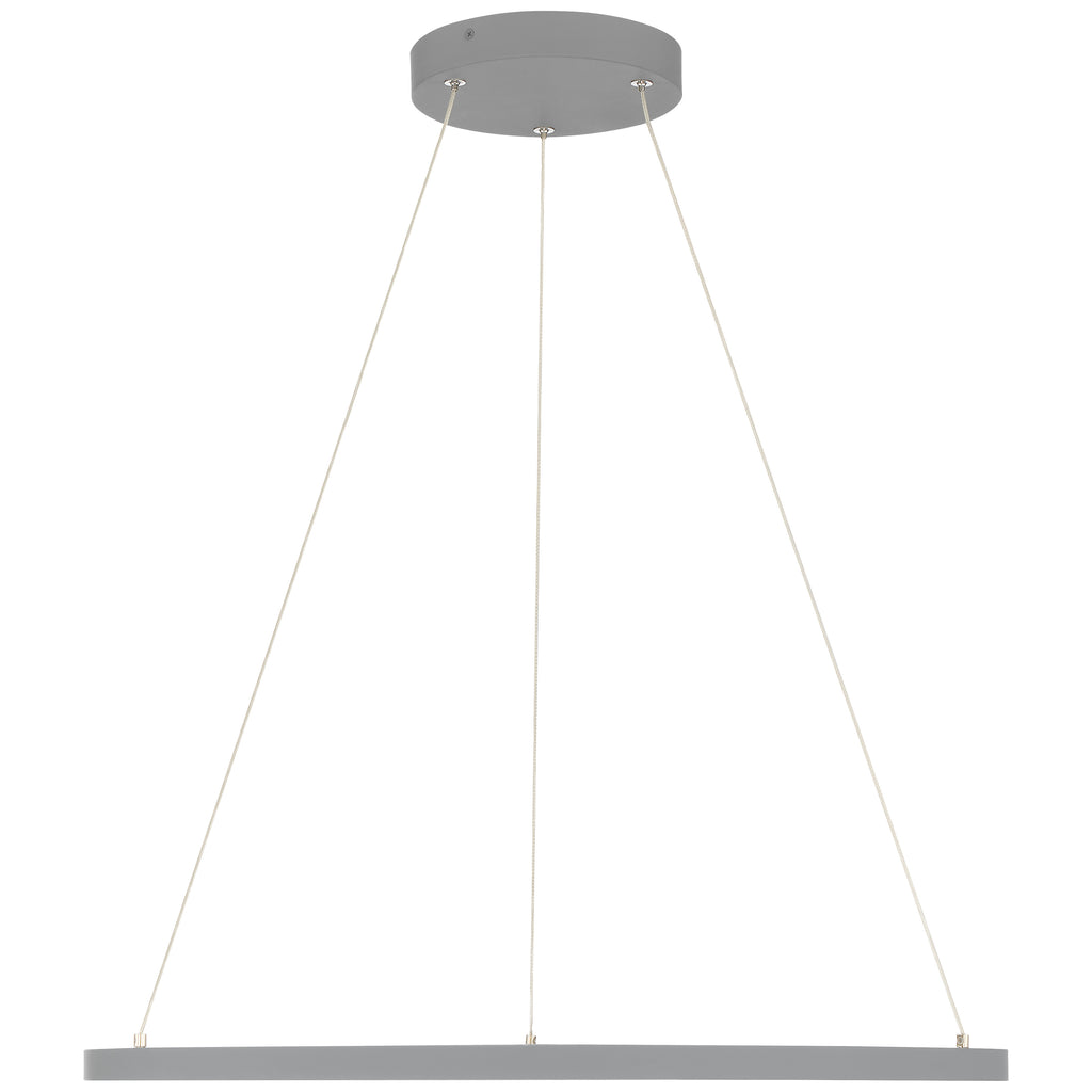 Anello Dual Voltage LED Pendant, Gray / 23.5"