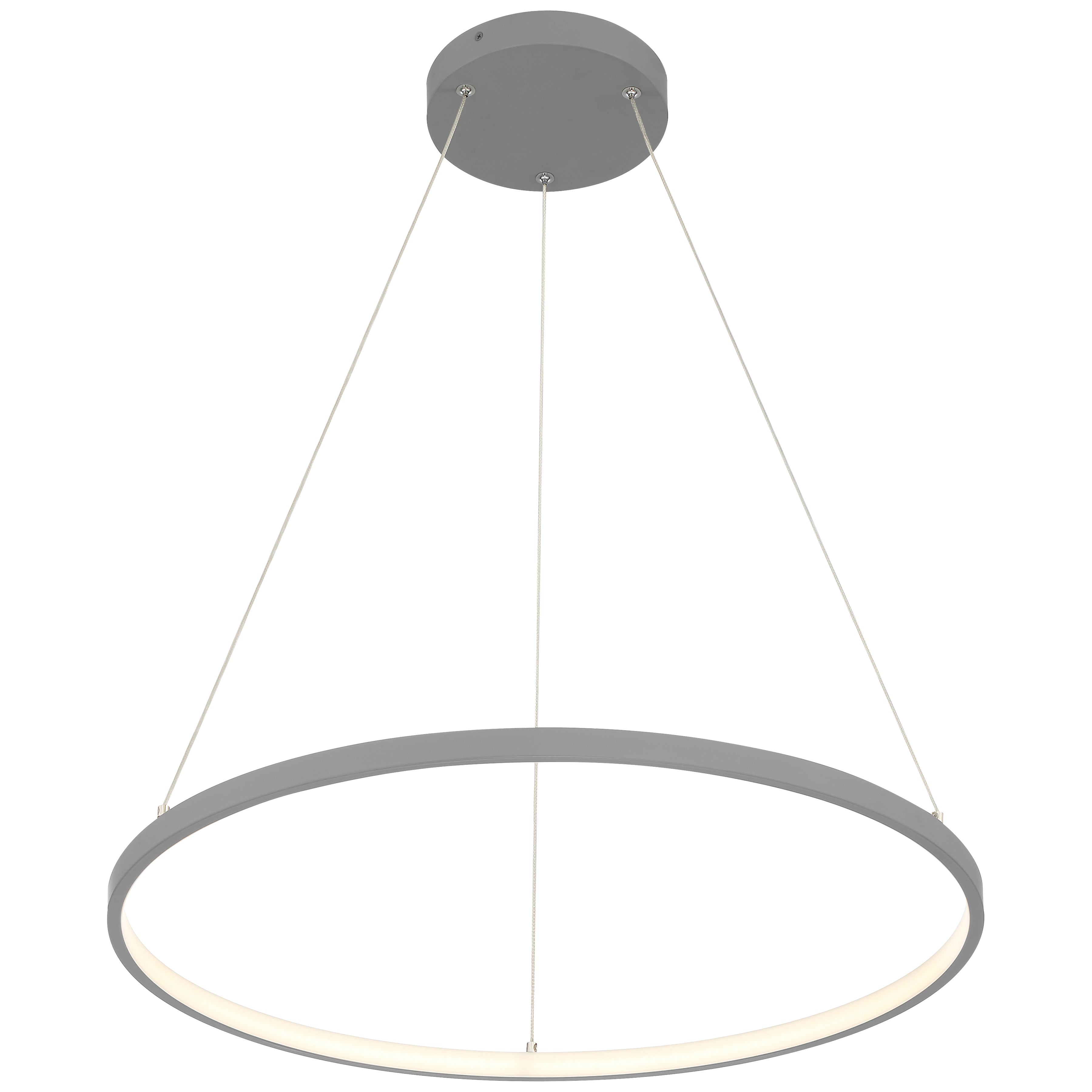 Anello Dual Voltage LED Pendant, Gray / 23.5"