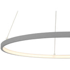 Anello Dual Voltage LED Pendant, Gray / 23.5"