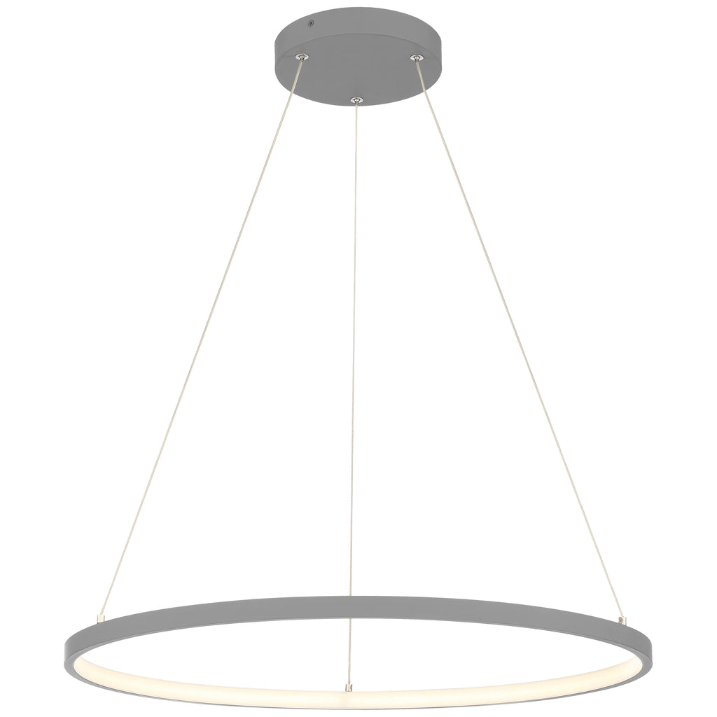 Anello Dual Voltage LED Pendant, Gray / 31.5"