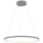 Anello Dual Voltage LED Pendant, Gray / 31.5"
