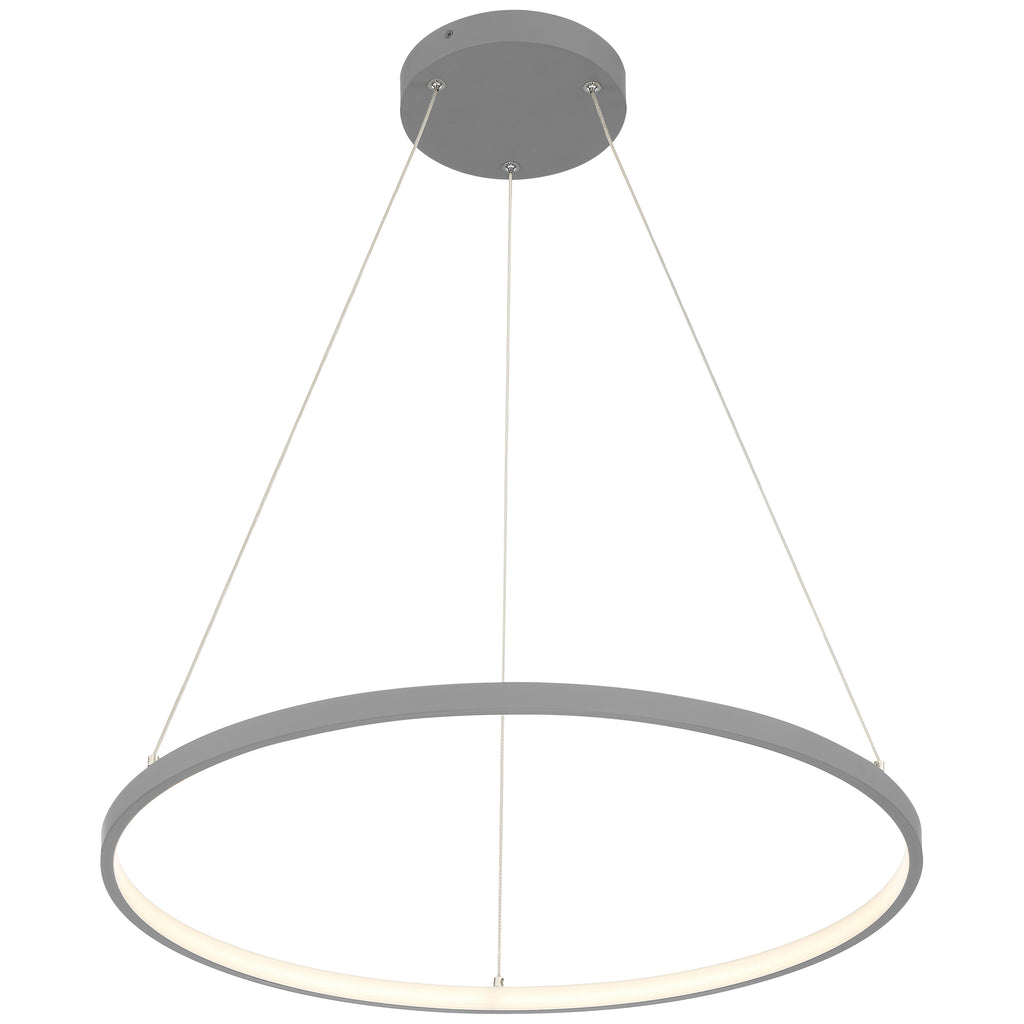 Anello Dual Voltage LED Pendant, Gray / 31.5"