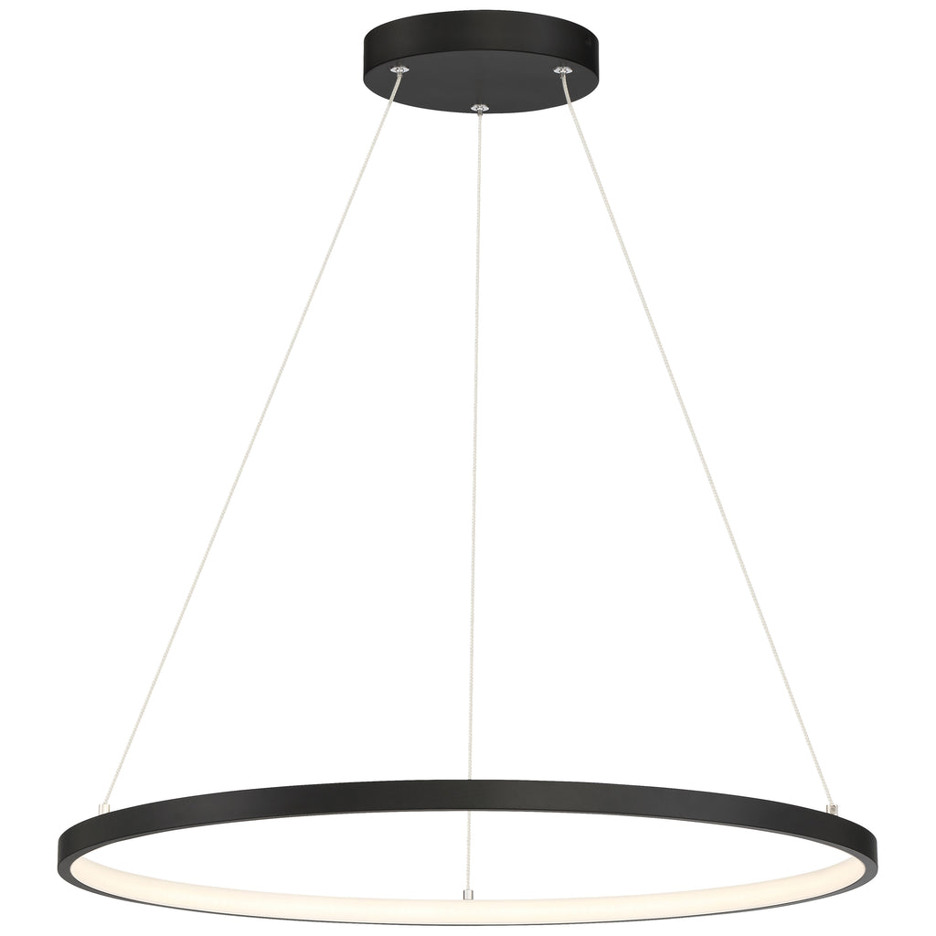 Anello Dual Voltage LED Pendant, Matte Black / 31.5"
