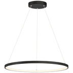 Anello Dual Voltage LED Pendant, Matte Black / 31.5"