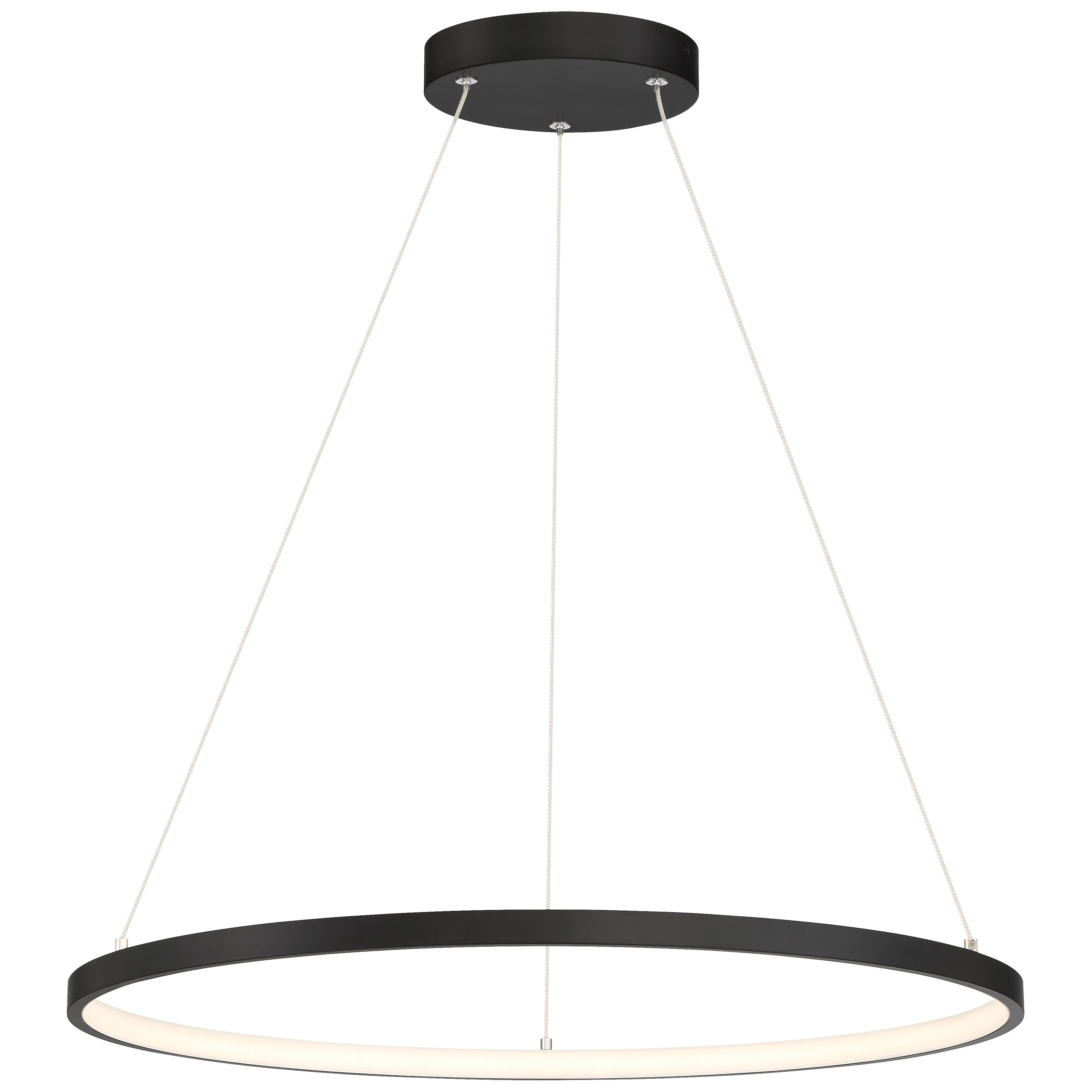 Anello Dual Voltage LED Pendant, Matte Black / 31.5"