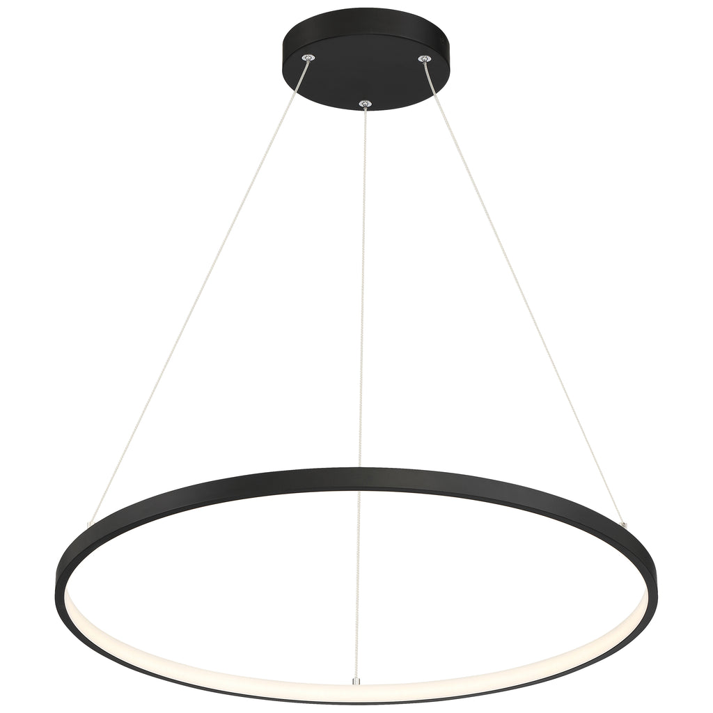 Anello Dual Voltage LED Pendant, Matte Black / 31.5"