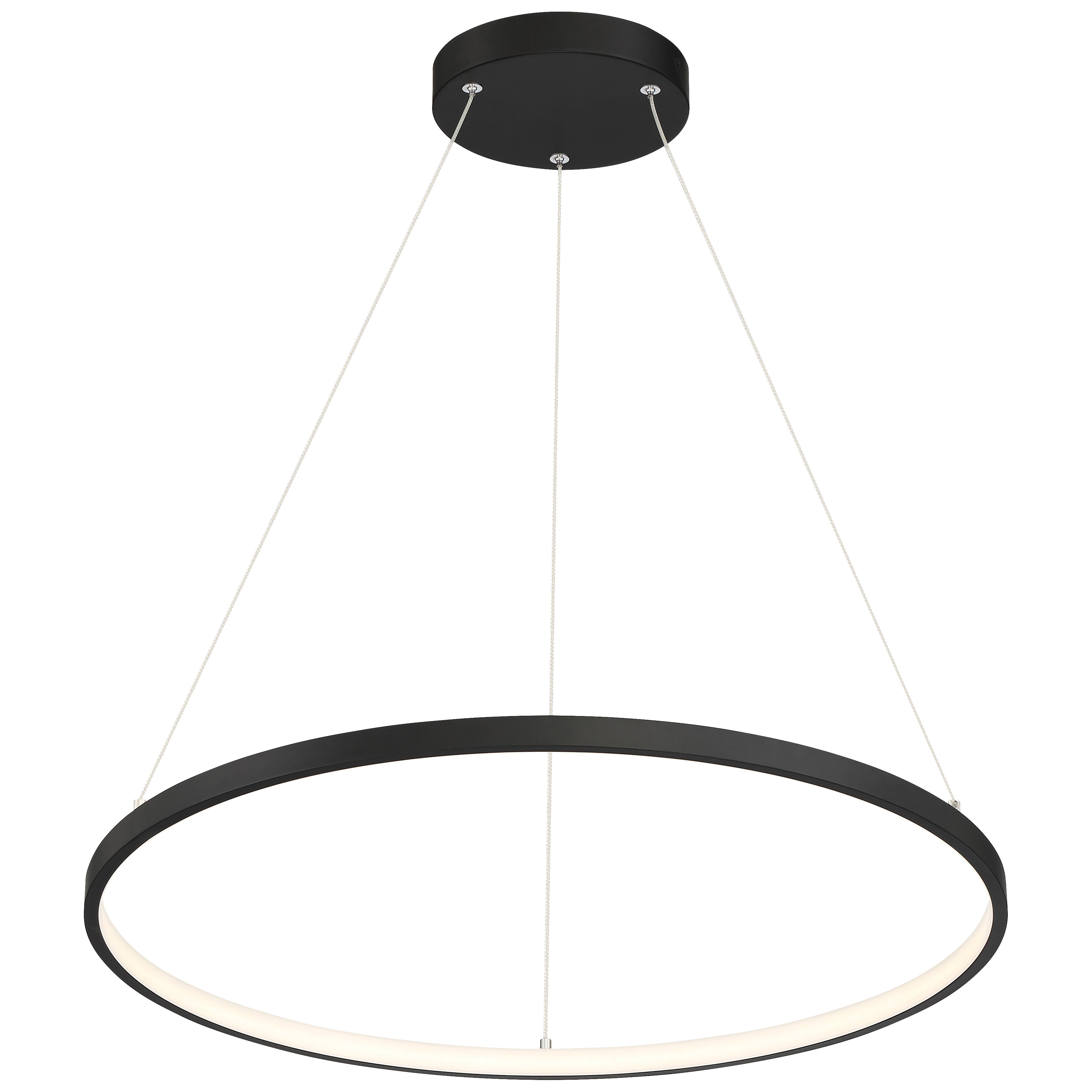 Anello Dual Voltage LED Pendant, Matte Black / 31.5"