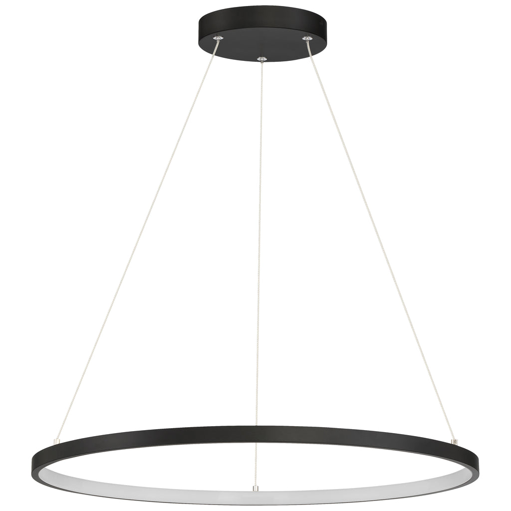 Anello Dual Voltage LED Pendant, Matte Black / 31.5"