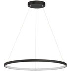 Anello Dual Voltage LED Pendant, Matte Black / 31.5"